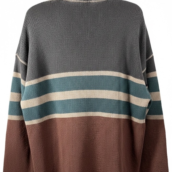 Hang Ten Vintage Colorblock 1/4 Zip Sweater - XL - Picture 2 of 4